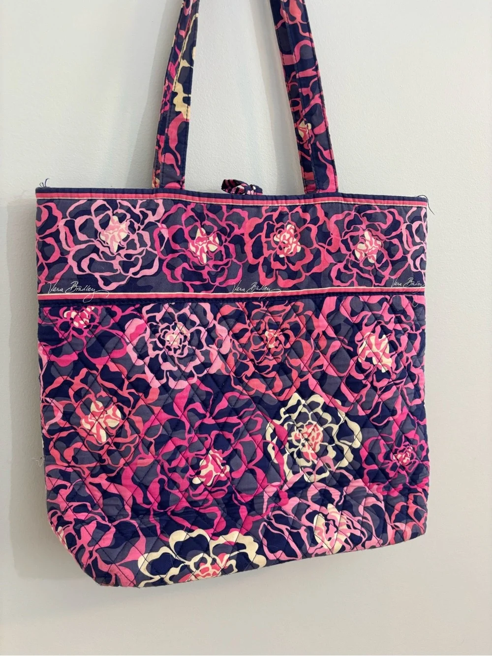 Vera Bradley Katalina Pink Retired Floral Tote Bag Fall 2015 Rare